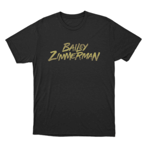 Gold Bailey Zimmerman T Shirt Black