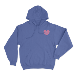 Heart BZ Logo Hoodie Blue