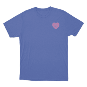 Heart BZ Logo T Shirt Blue