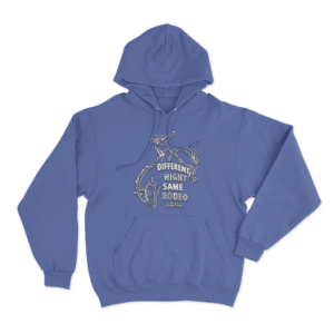 Rodeo Cowboy Hoodie Blue